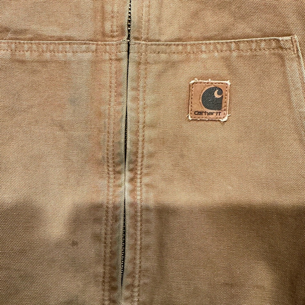 Vintage distressed tan hooded Carhartt jacket - Picture 4 of 12